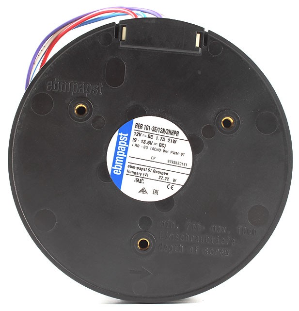 Ebmpapst RER101-36/12N/2HHPR RER10136/12N/2HHPR 12V 1.7A 21W 4wires Cooling Fan 