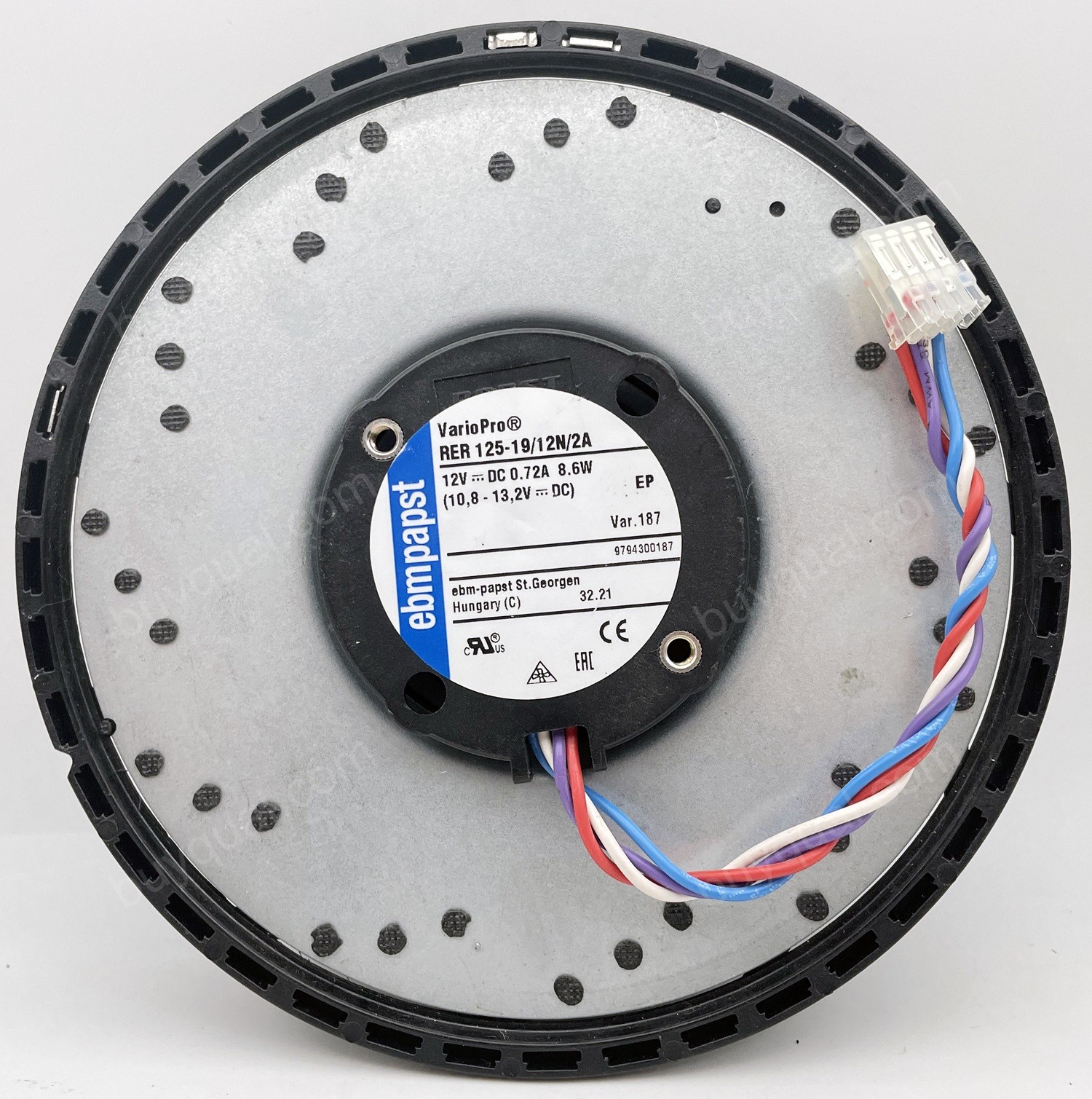 Ebmpapst RER125-19/12N/2A 12V 0.72A 8.6W 4wires Cooling Fan