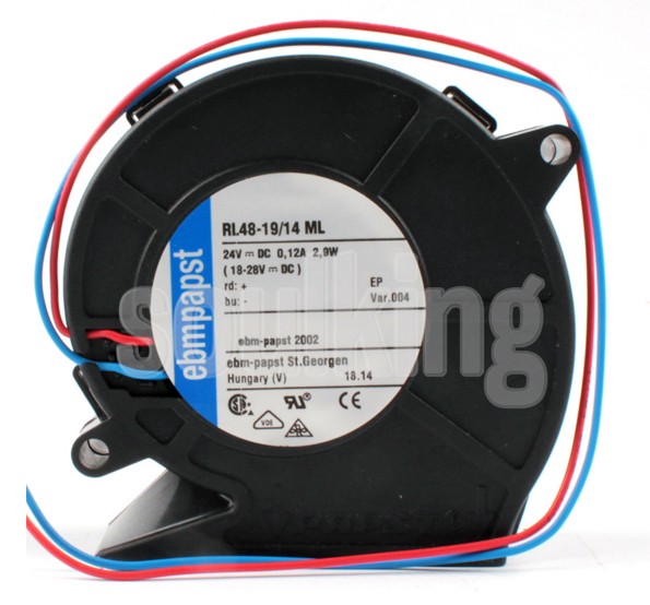 Ebmpapst RL48-19/14ML 24V 0.12A 2.9W 2wires Cooling Fan - New