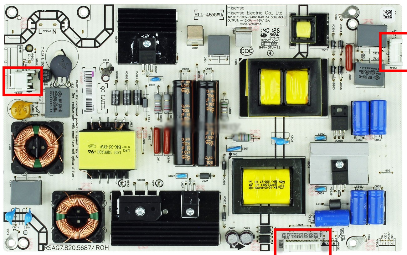 Hisense RSAG7.820.5687/ROH 170732 170731 Power Supply for 55H6SG