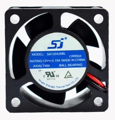 SJ SA120420BL 12V 0.18A 2wires Cooling Fan 