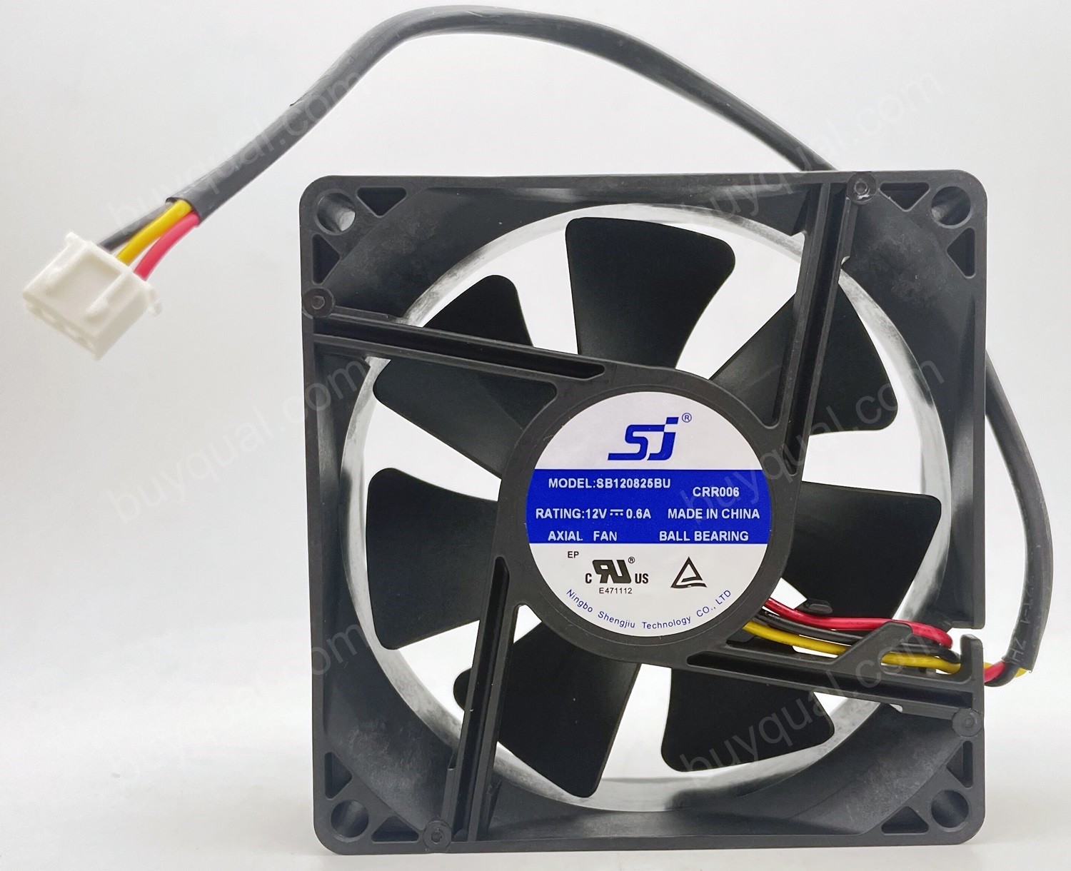 SJ SB120825BU 12V 0.6A 3wires Cooling Fan 