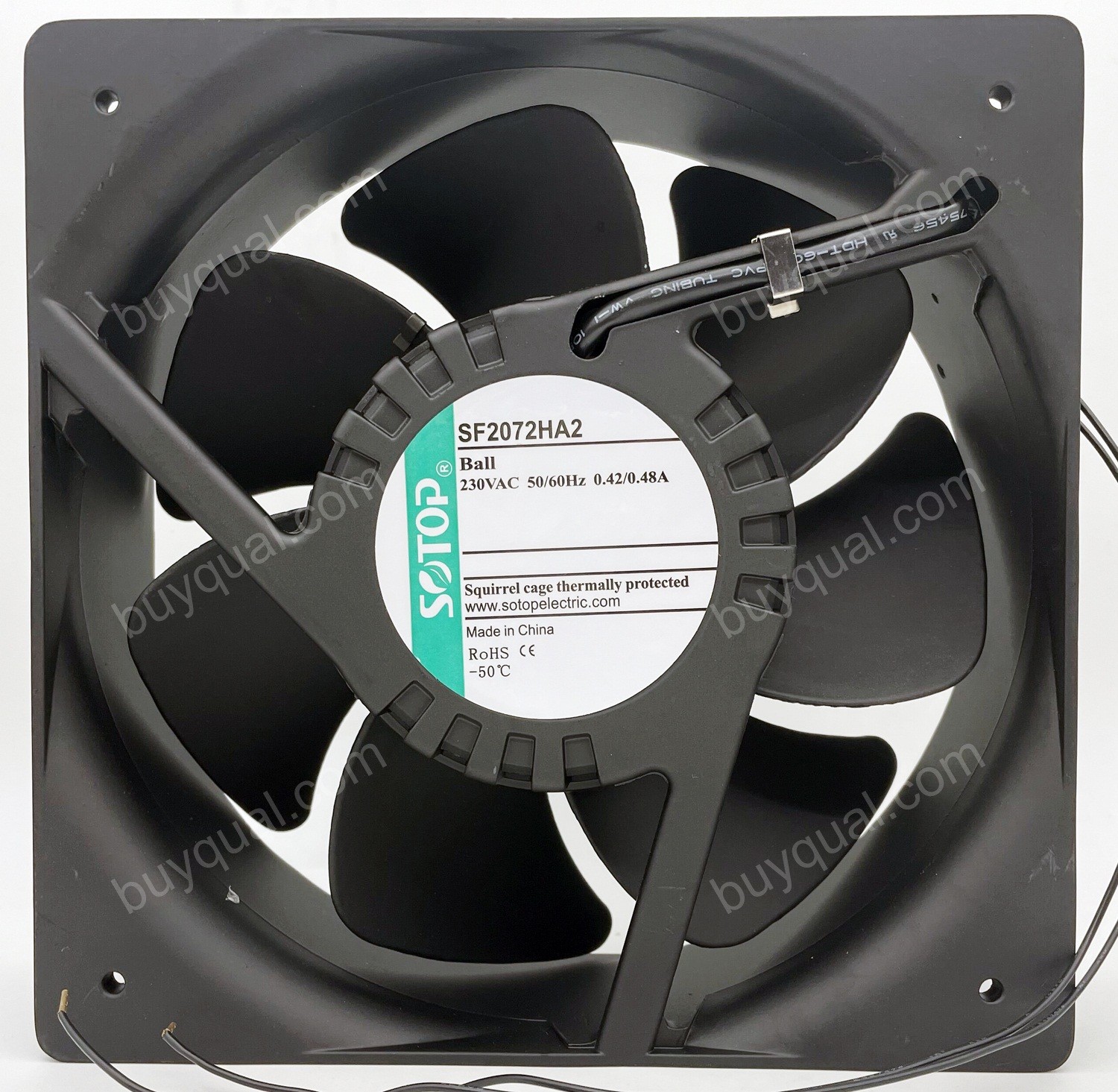 SOTOP SF2072HA2 230V 0.46/0.50A 2wires Cooling Fan 