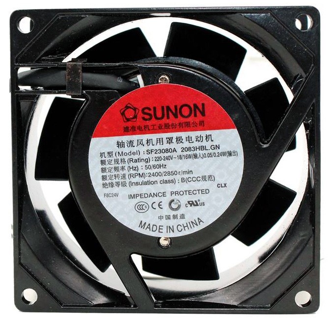 SUNON 2083HBL.GN 2083HBT.GN 220-240V 18/16W 2wires Cooling Fan