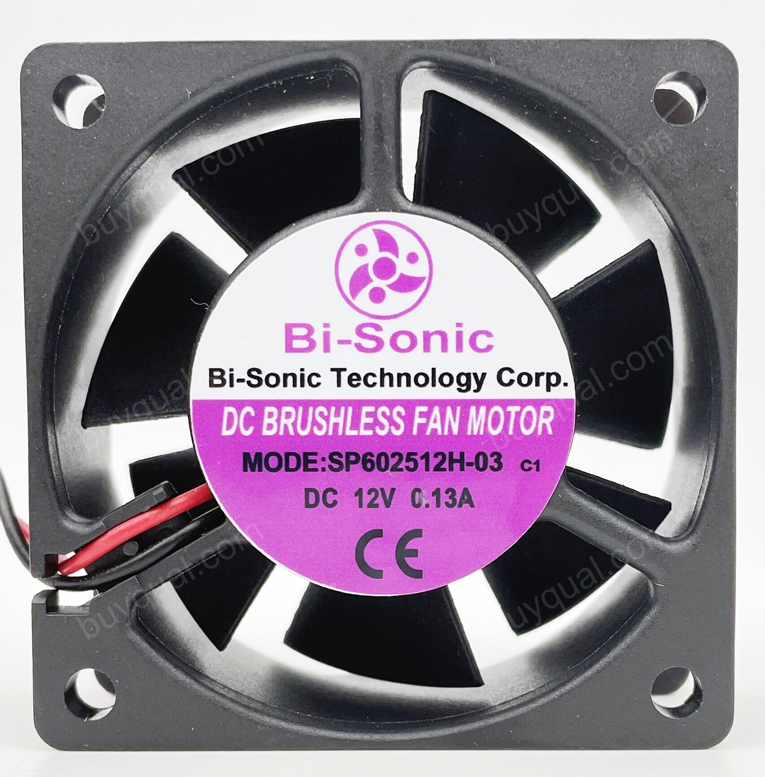 Bi-Sonic SP602512H-03 12V 0.13A 2wires Cooling Fan