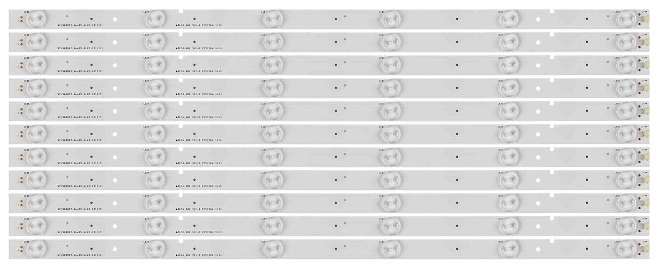 Hisense HD500DF-B57 / S0 LED Strips (SVH500A22 SVH500A22_REV05_6LED_13113) - 11 Strips