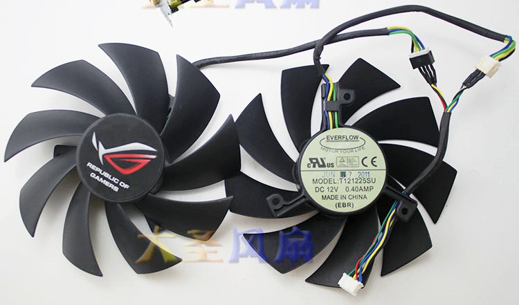 EVERFLOW T121225SU 12V 0.40A 4wires Cooling Fan