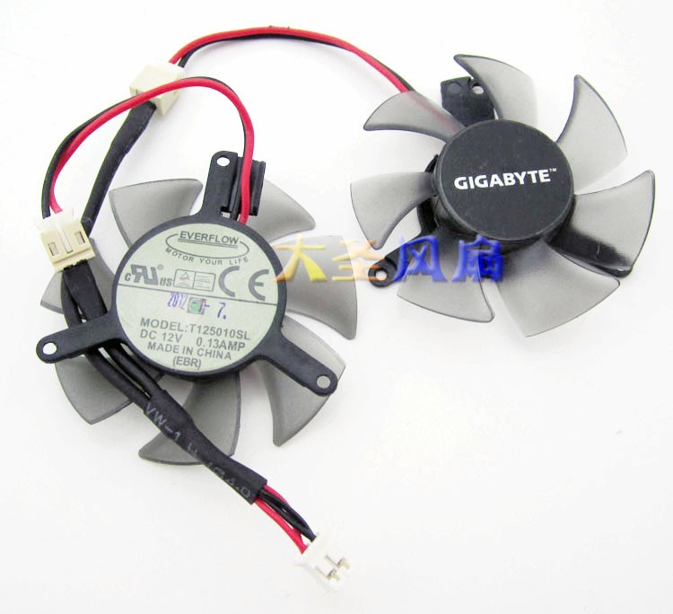 EVERFLOW T125010SL 12V 0.13A 2 Wires Cooling Fan 