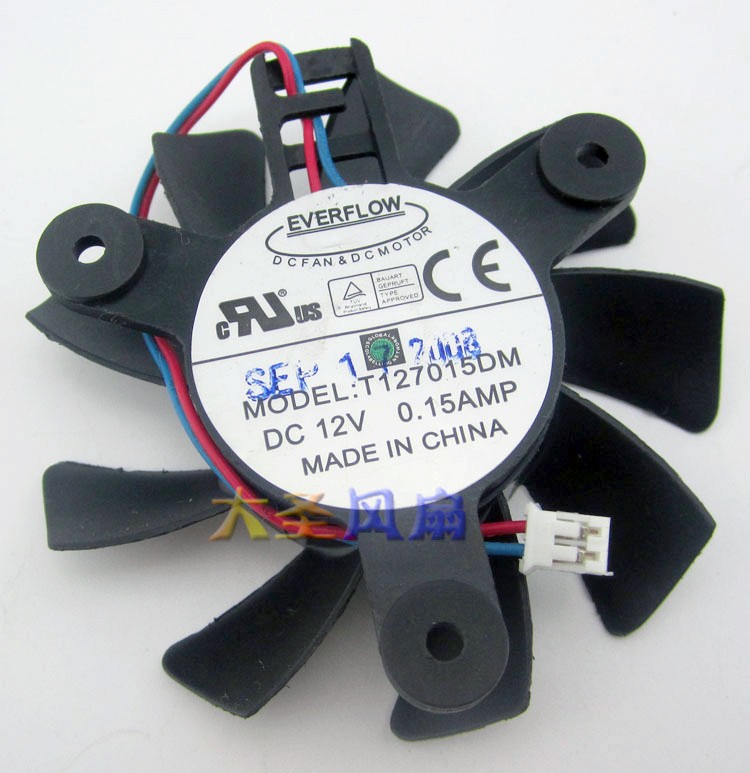 EVERFLOW T127015DM 12V 0.15A 4wires Cooling Fan 