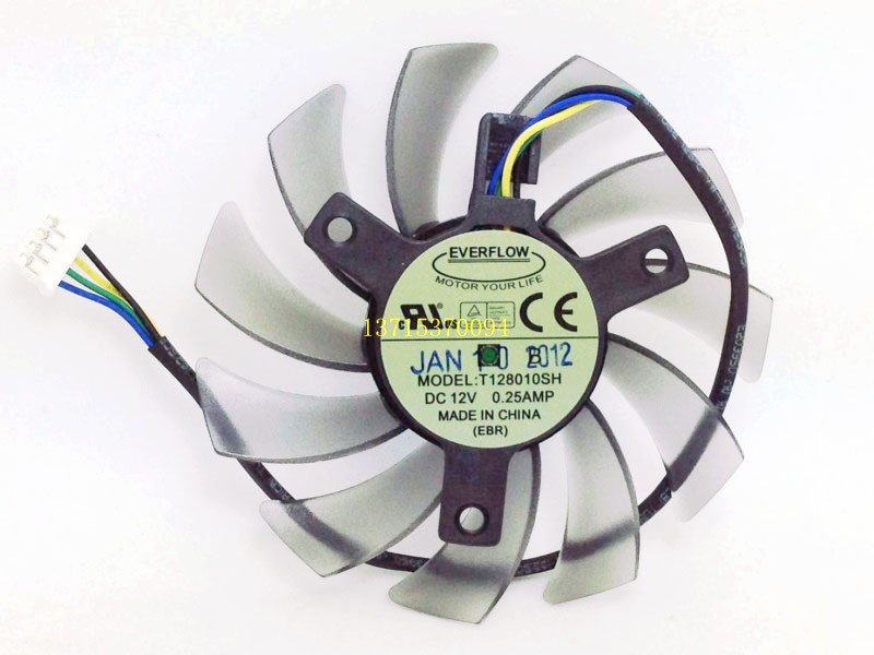 EVERCOOL T128010SH 12V 0.25A 3wires Cooling Fan 