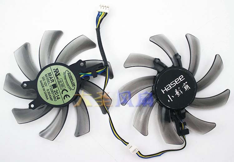 EVERFLOW T129215BU 12V 0.50A 4wires Cooling Fan