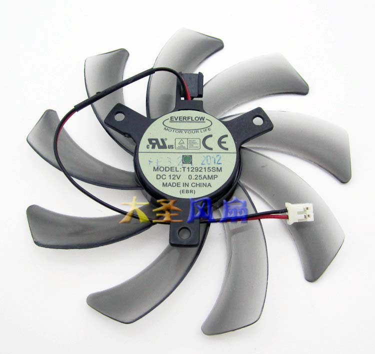 EVERFLOW T129215SM 12V 0.25A 3wires Cooling Fan
