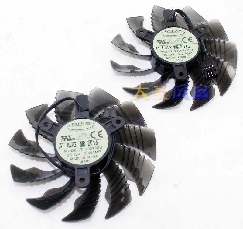 EVERFLOW T129215SU 12V 0.50A 4wires Cooling Fan
