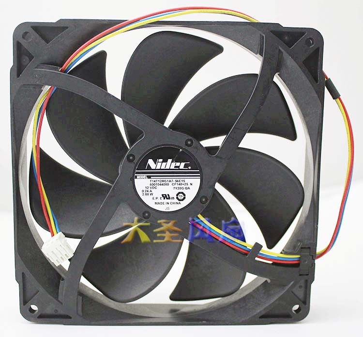 NIDEC T14T12MS1A7-56E15 14T12MS1A7-56E151 12V 0.24A 2.88W 3wires Cooling Fan