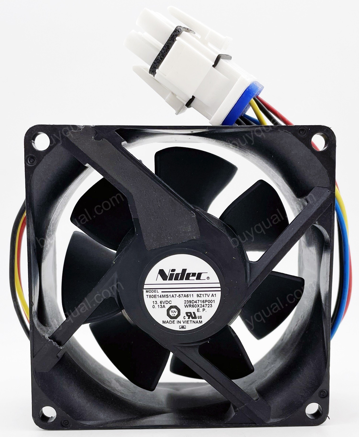 NIDEC T80E14MS1A7-57A611 13.6V 0.13A 4wires Cooling Fan - Original New