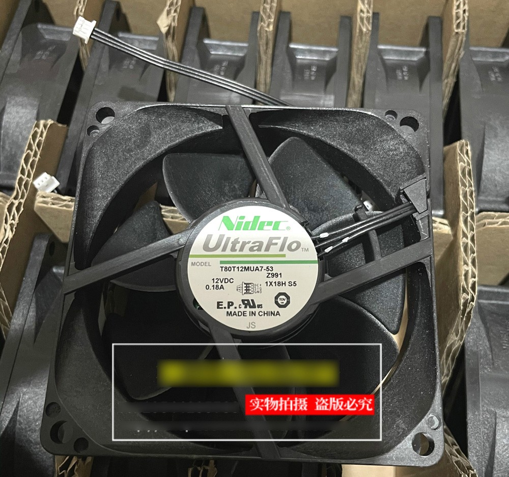 NIDEC T80T12MUA7-53 12V 0.19A 3 wires Cooling Fan