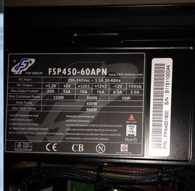 FSP FSP450-60APN 450W IPC Server Power Supply 