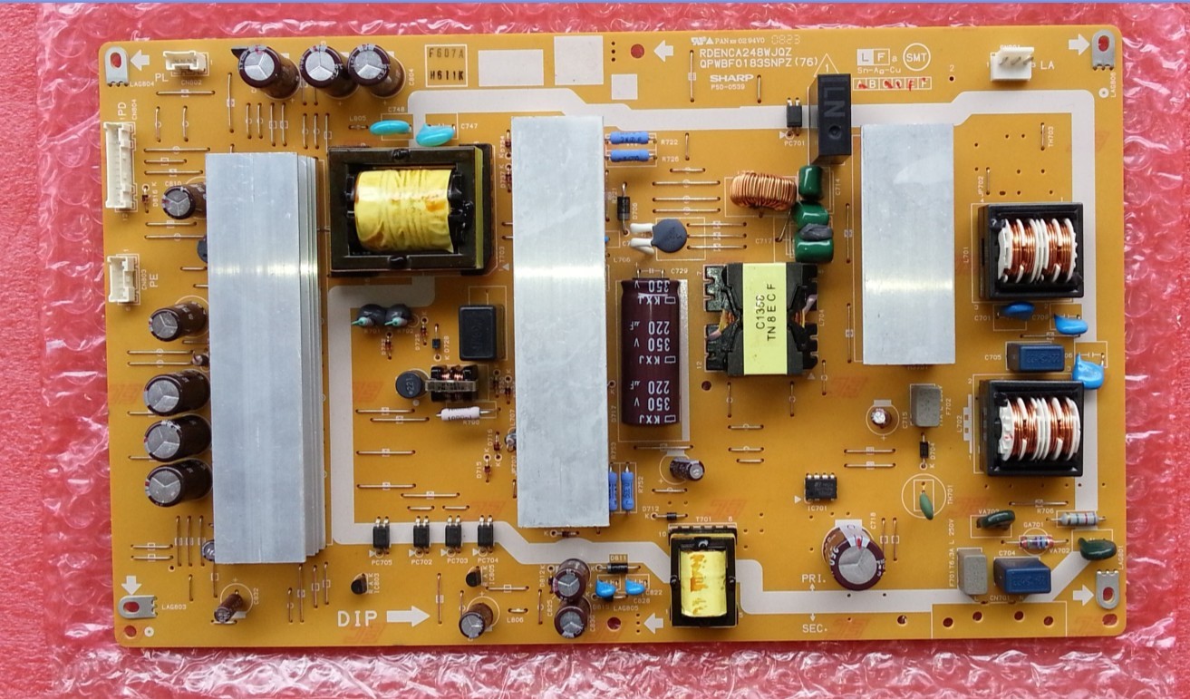 SHARP RDENCA248WJQZ QPWBF0183SNPZ PSD-0539 Power Supply Board
