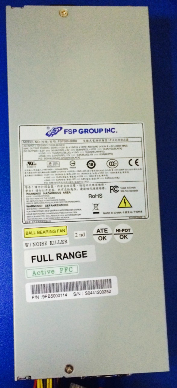 FSP FSP500-80BU 500W IPC Server Power Supply 