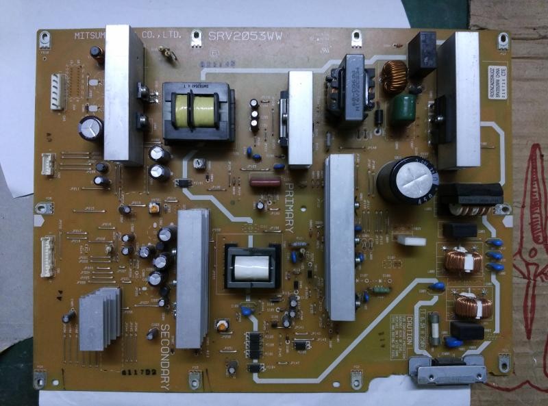SHARP SRV2053WW RDENCA225WJQZ Power Supply Board