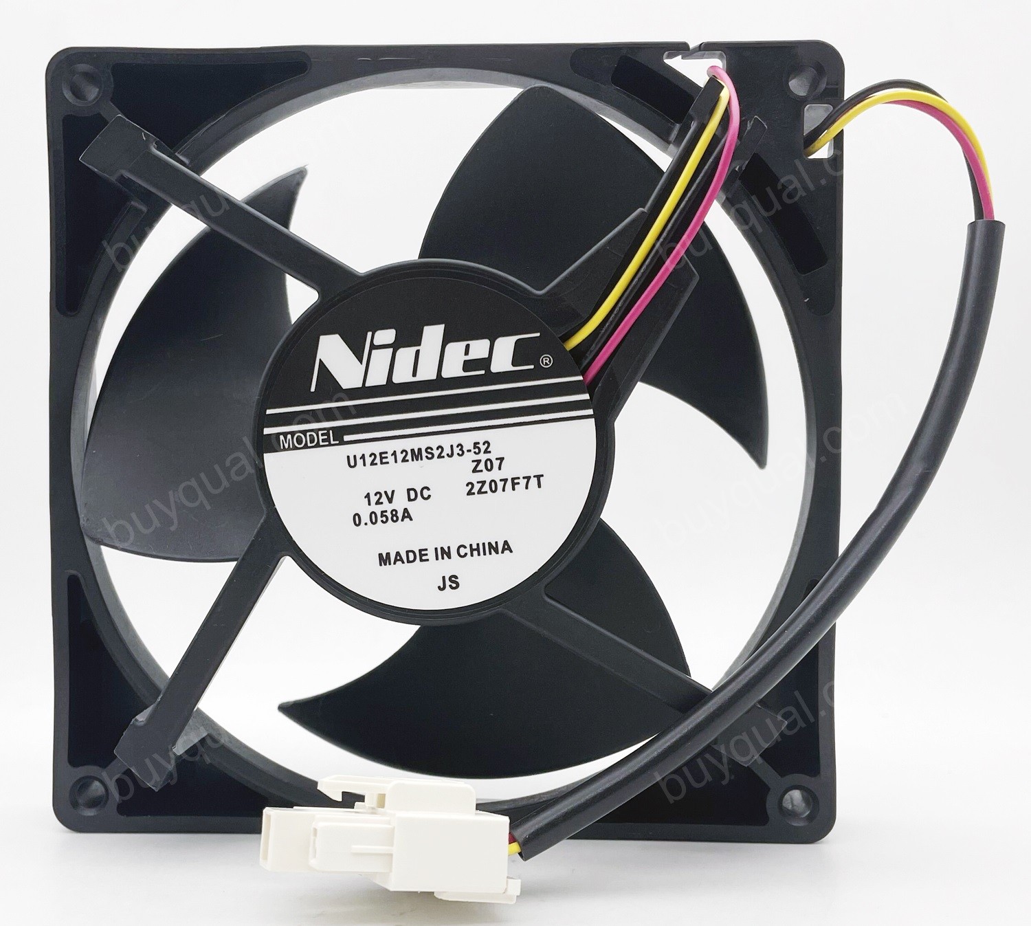 Nidec U12E12MS2J3-52 12V 0.058A 3wires Cooling Fan 