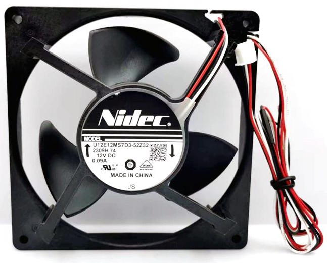 NIDEC U12E12MS7D3-52Z32 12V 0.09A 3wires Cooling Fan 