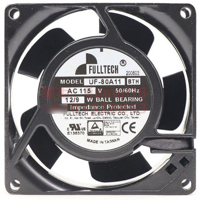 FULLTECH UF-80A11 UF-80A11BWH UF-80A11BTH 115V 12/9W 2wires Cooling Fan