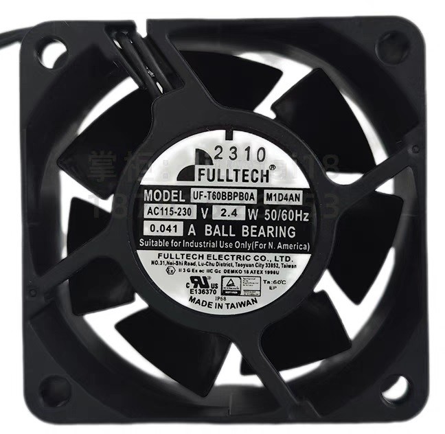 FULLTECH UF-T60BBPB0A UF-T60BBPBOA M1D4AN MID4AN 115-230V 0.041A 2.4W 2wires Cooling Fan 