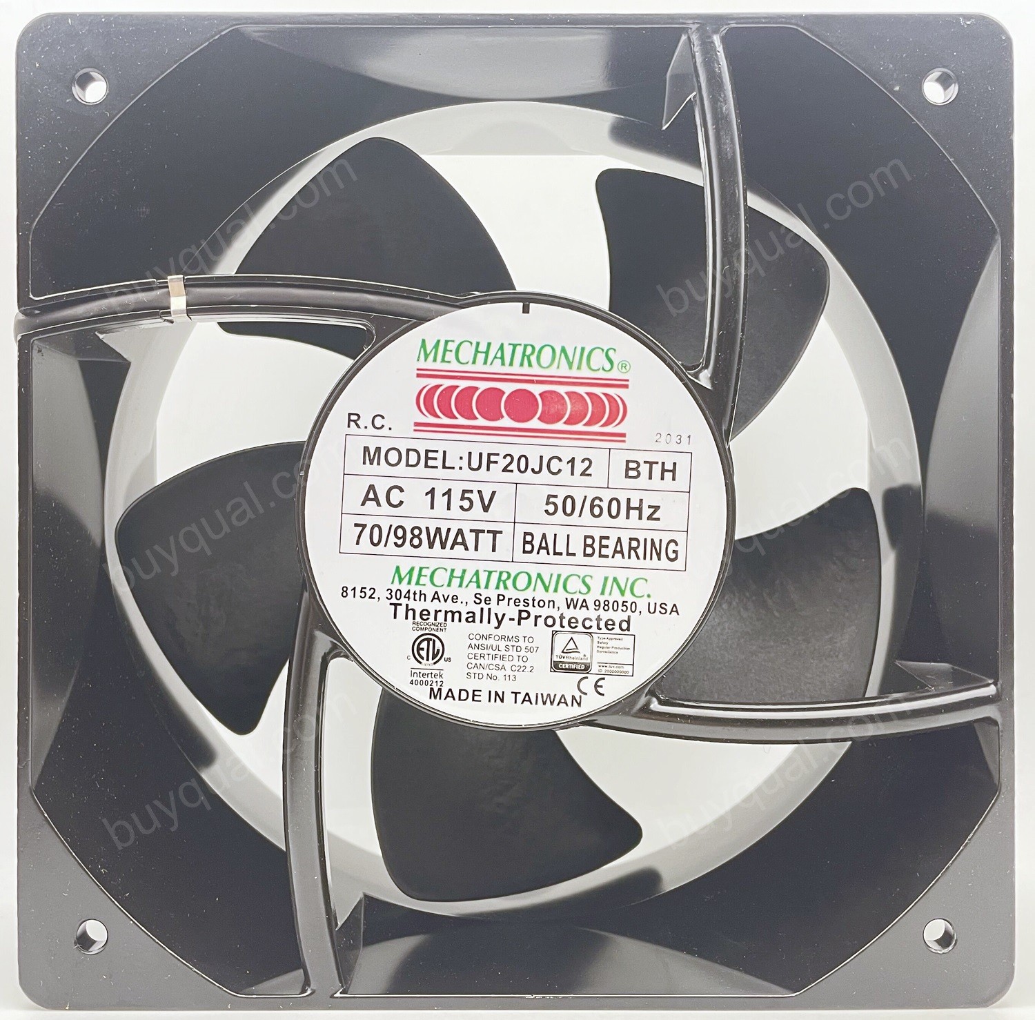 MECHATRONICS UF20JC12 BTH UF20JC12BTH 115V 70/98W 2wires Cooling Fan 