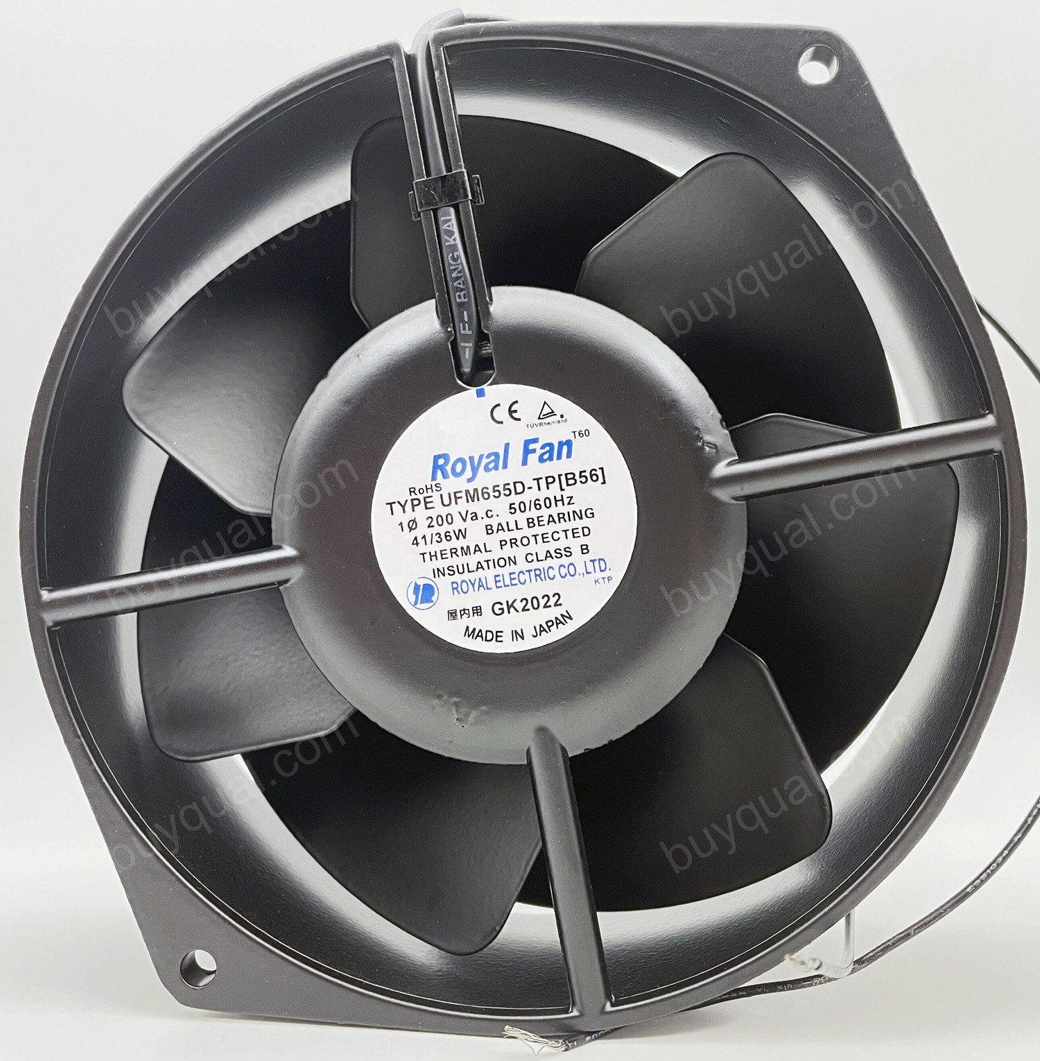 ROYAL TYPE UFM655D-TP[B56] UFM655D-TP(B56) 200V 41/36W 2 wires Cooling Fan - New