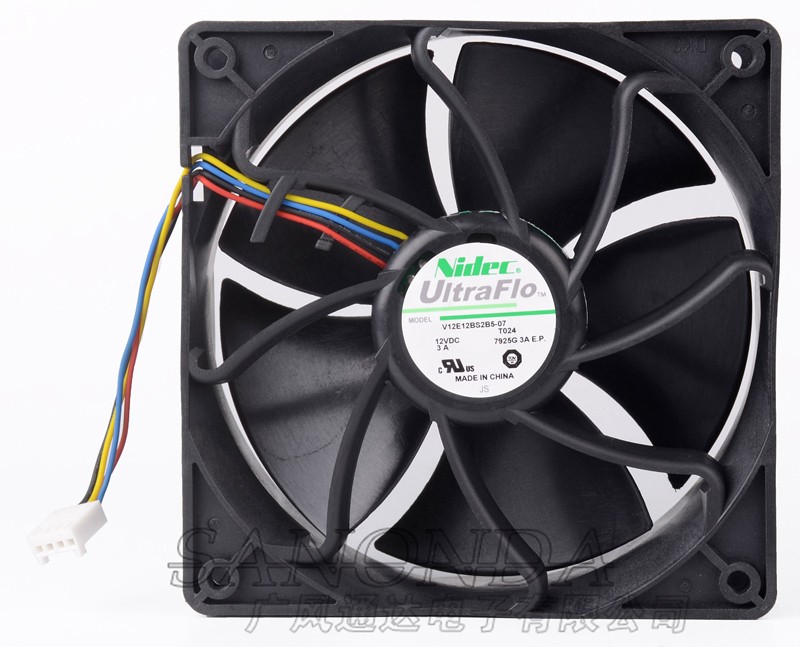 Nidec V12E12BS2B5-07 12V 3A 4wires Cooling Fan