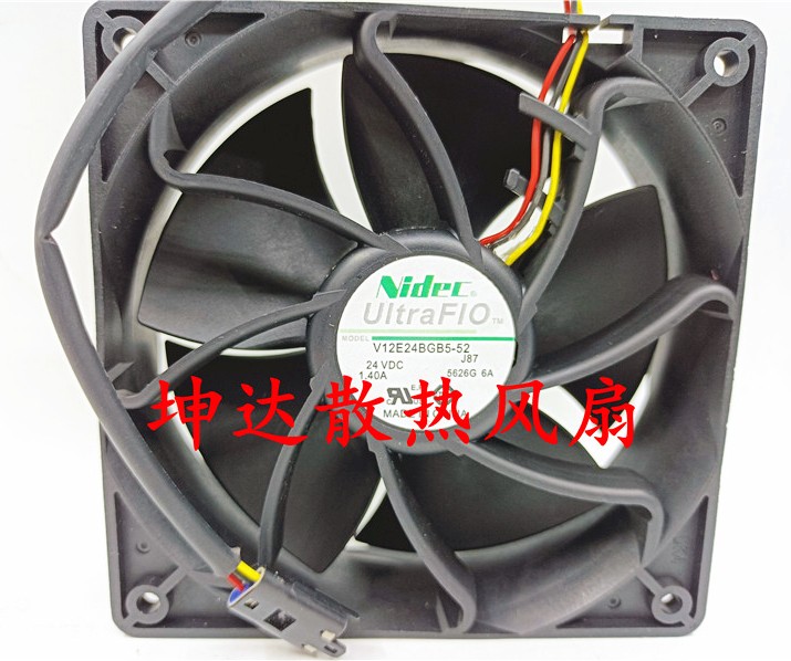NIDEC V12E24BGB5-52 12V 1.40A 3wires Cooling Fan