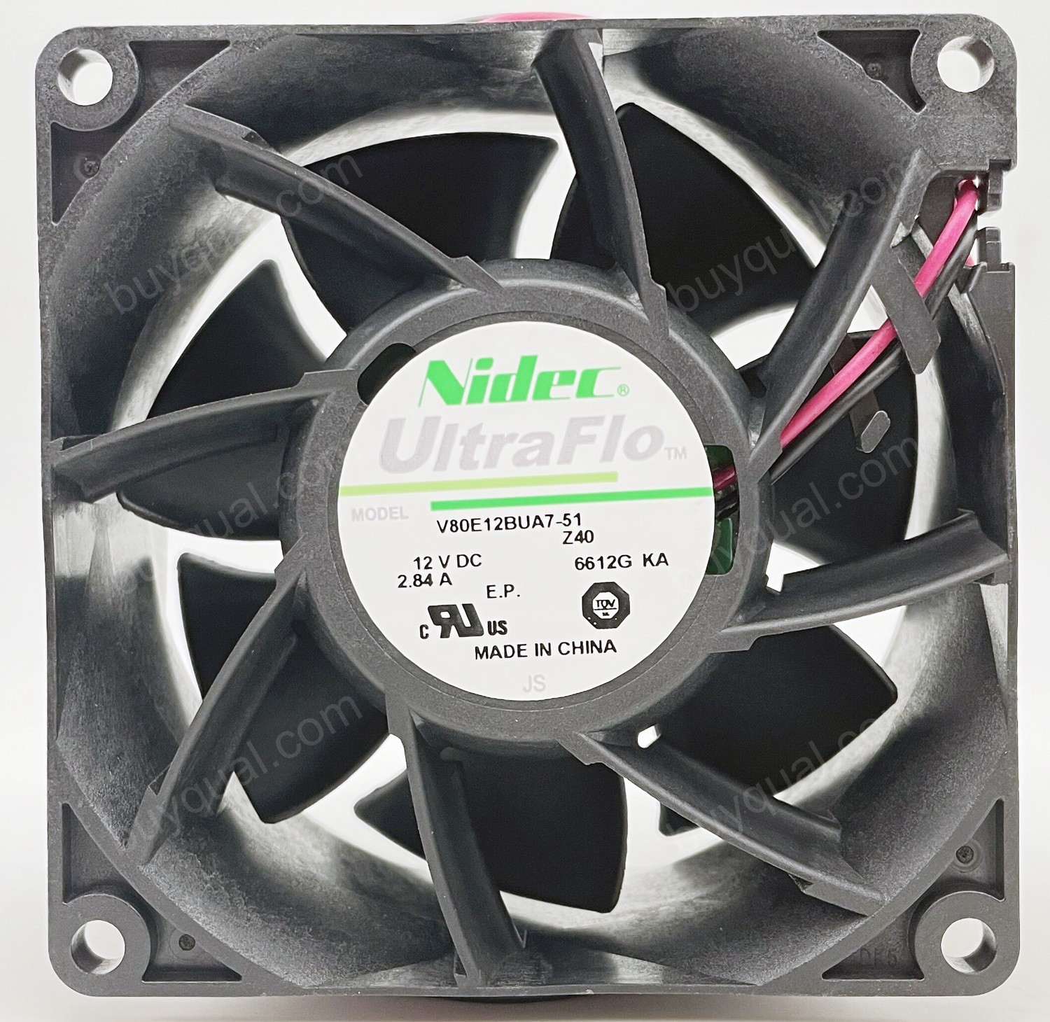 NIDEC V80E12BUA7-51 12V 2.84A 2wires Cooling Fan - New
