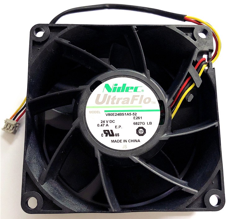 Nidec V80E24BS1A5-52 24V 0.47A 3wires Cooling Fan - Original New