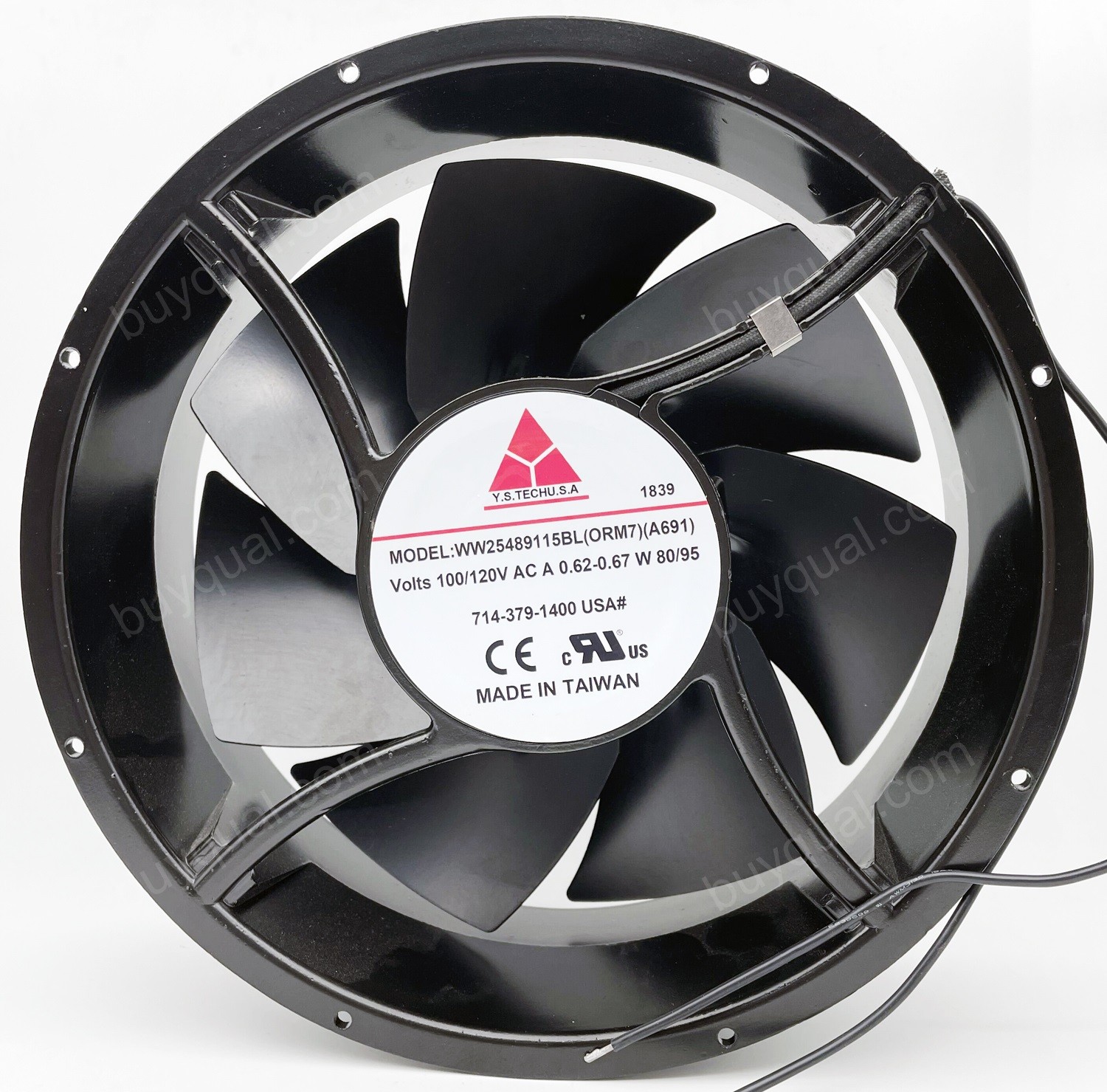 Y.S.TECH WW25489115BL(ORM7) 100/120V 0.62/0.67A 55/65W 2wires Cooling Fan 