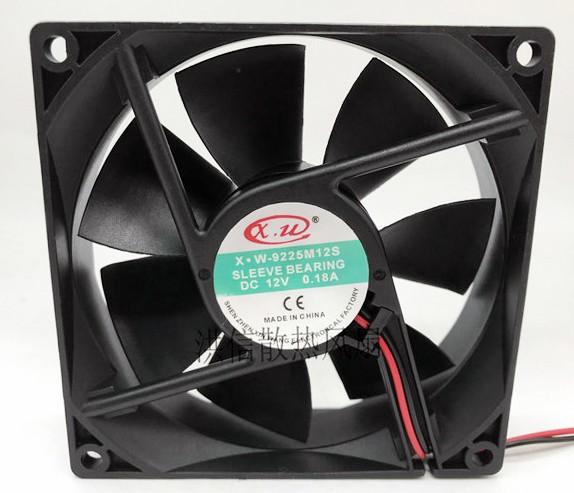 X.U X.W-9225M12S 12V 0.18A 2wires Cooling Fan 