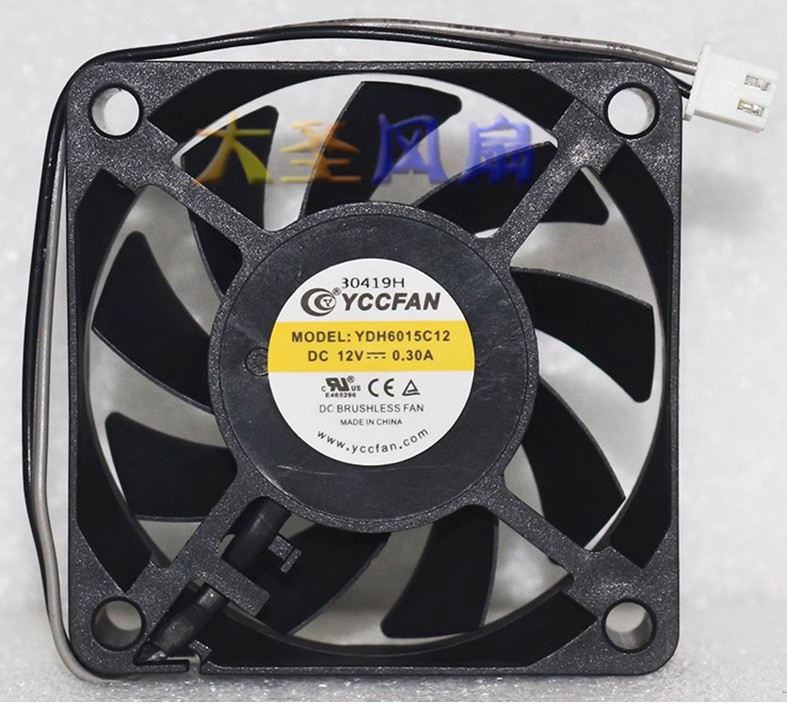 YCCFAN YDH6015C12 12V 0.30A 2wires Cooling Fan