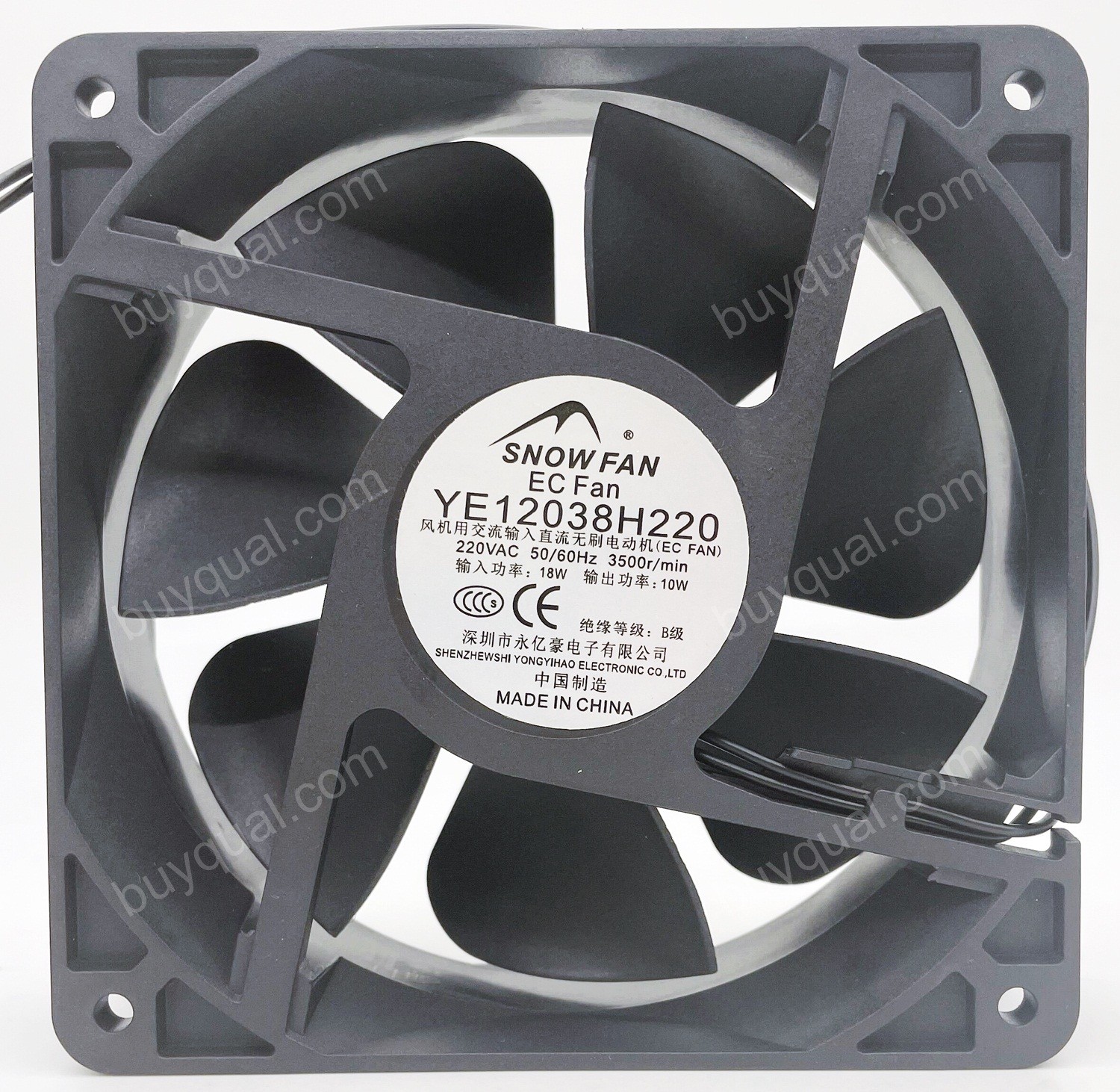SNOWFAN YE12038H220 220V 18W/10W 40W 2wires Cooling Fan