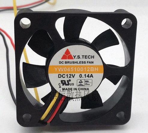 Y.S.TECH YW04510012BH 12V 0.14A 3wires Cooling Fan