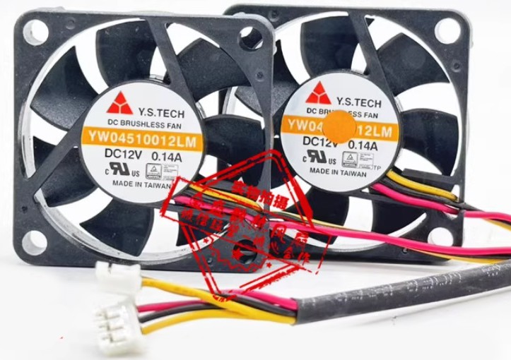 Y.T TECH YW04510012LM 12V 0.14A 3wires Cooling Fan - Original New