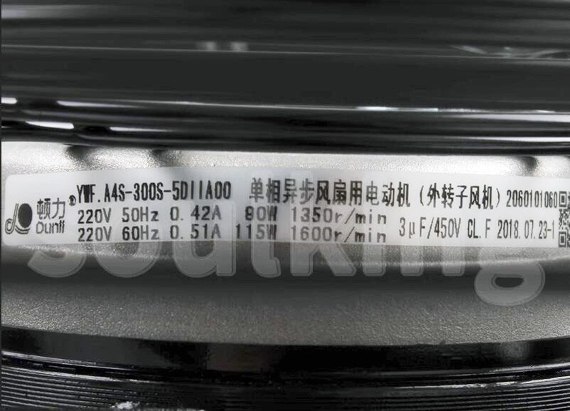 DUNLI YWF.A4S-300S-5DIIA00 220V 0.42/0.51A 80/115W Cooling Fan