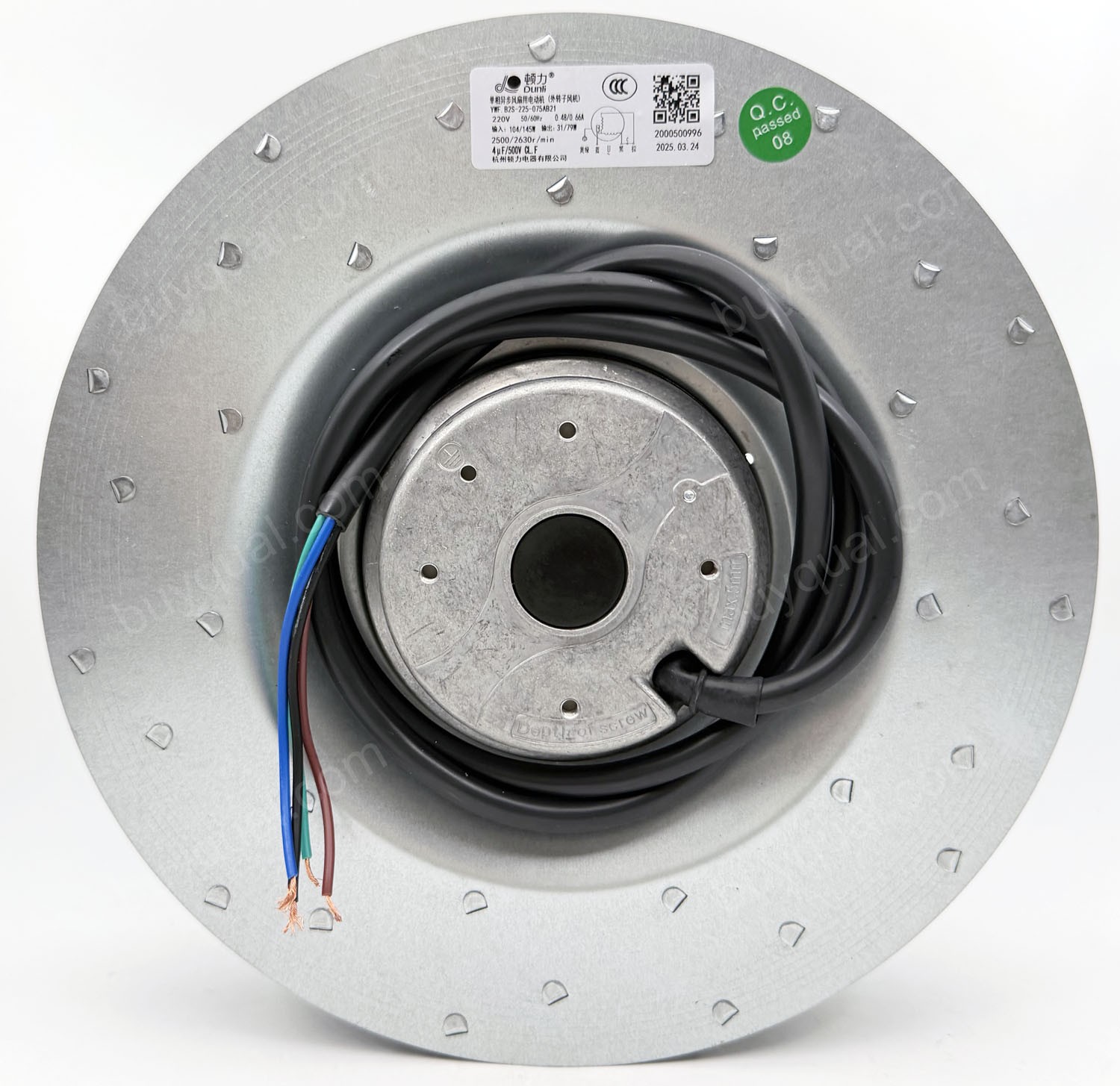 DUNLI YWF.B2S-225-075AB20 21 220V 0.48/0.66A 104/145W 4wires Cooling Fan