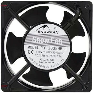 SNOWFAN YY12038HBL1 110V 0.26/0.24A 20/19W Cooling Fan 