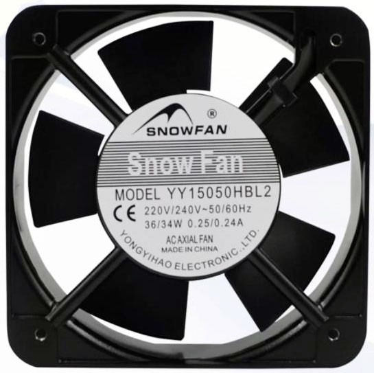 SNOWFAN YY15050HBL2 220/240V 0.25/0.24A 36/34W 2wires cooling fan