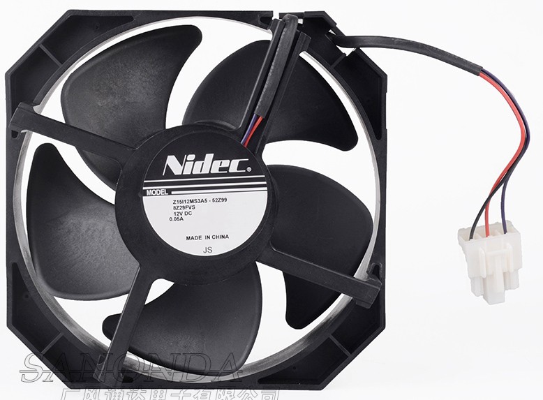 NIDEC Z15I12MS3A5-52Z99 12V 0.05A 3wires Cooling Fan