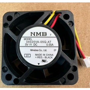 NMB 04020VA-05Q-AT 5V 0.55A 3wires Cooling Fan