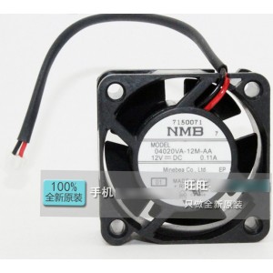 NMB 04020VA-12M-AA 12V 0.11A 2wires Cooling Fan