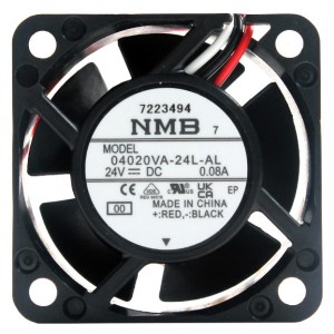 NMB 04020VA-24L-AL 24V 0.08A 3wires Cooling Fan 