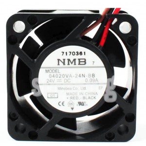 NMB 04020VA-24N-BB 24V 0.09A 3wires Cooling Fan 