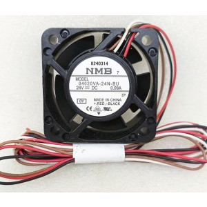 NMB 04020VA-24N-BU 24V 0.09A 4wires Cooling Fan 